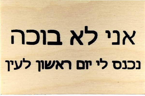 נכנס לי יום ראשון לעין